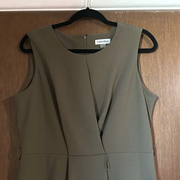Army Green Calvin Klein Dress - Picture 3 of 3